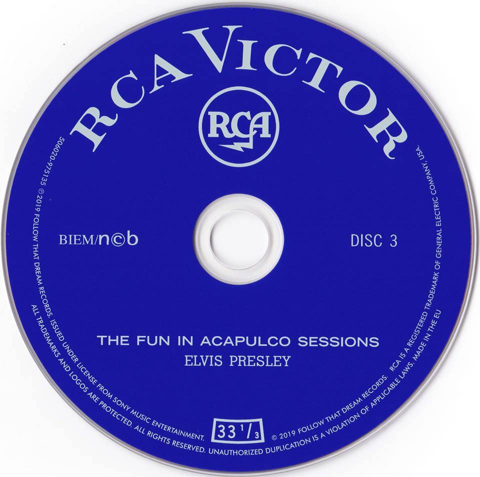 Elvis Presley The Fun In Acapulco Sessions : CD3